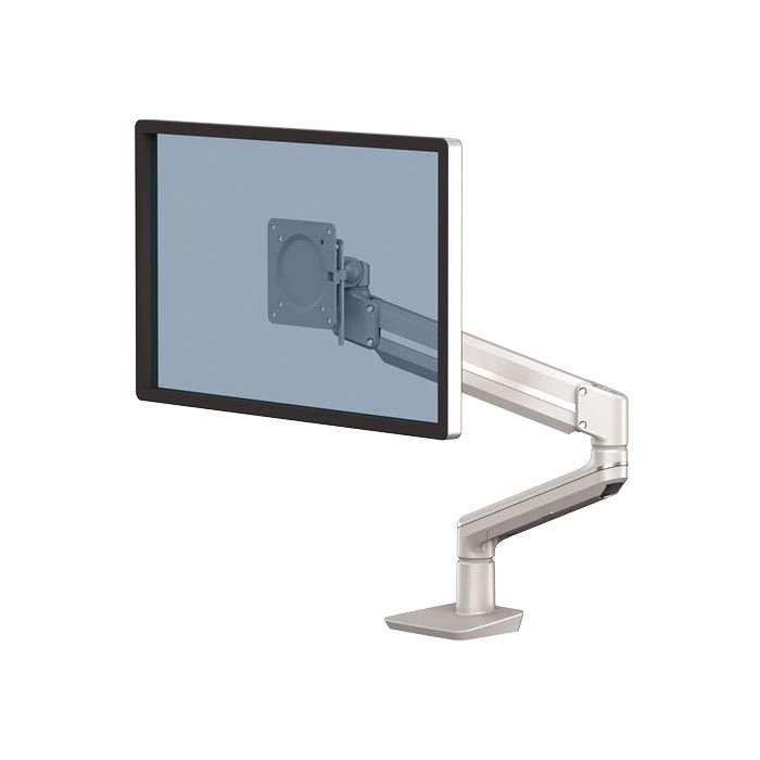 Fellowes Tallo Brazo para Monitor Individual - Hasta 9kg - Ajustable con Muelle de Gas - Color Plata