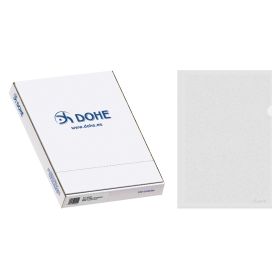Dohe Caja de 100 Dossiers Uñero Basic 110 Micras - Tamaño Folio - Transparente