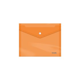 Dohe Sobre con Cierre de Broche - Tamaño A5 - Polipropileno Cristal Transparente 150 Micras - Color Naranja