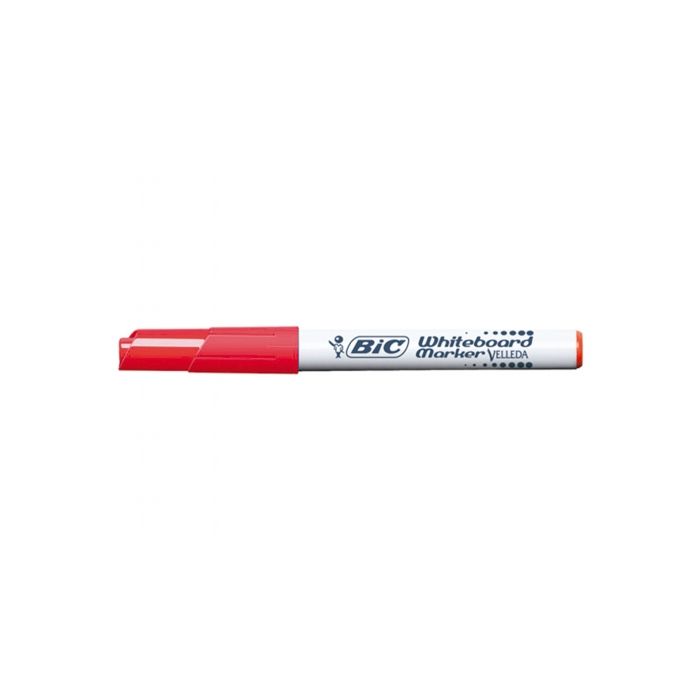 Bic Velleda 1741 Marcador para Pizarra - Punta de 4.5 mm - Trazo 1.4mm - Tinta con Base de Acetona - Borrado Optimo - Larga Duracion - Color Rojo