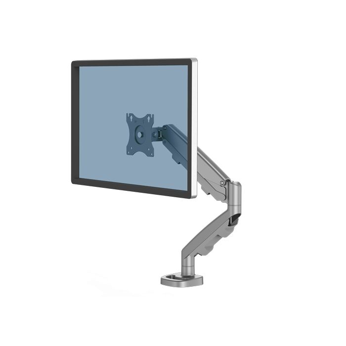 Fellowes Eppa Brazo para Monitor Individual - Hasta 39" y 8kg - Ajuste con Muelle de Gas - Color Plata