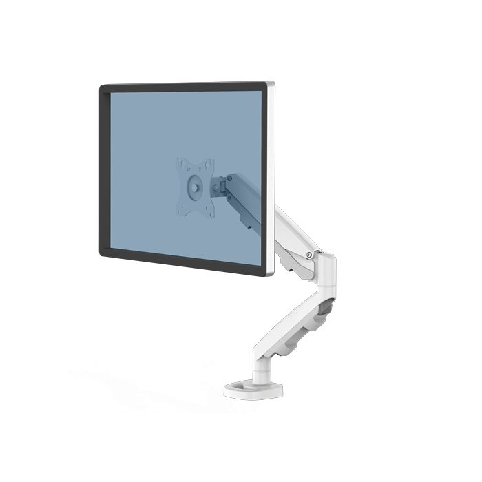Fellowes Eppa Brazo para Monitor Individual - Hasta 39" y 8kg - Ajuste con Muelle de Gas - Color Blanco