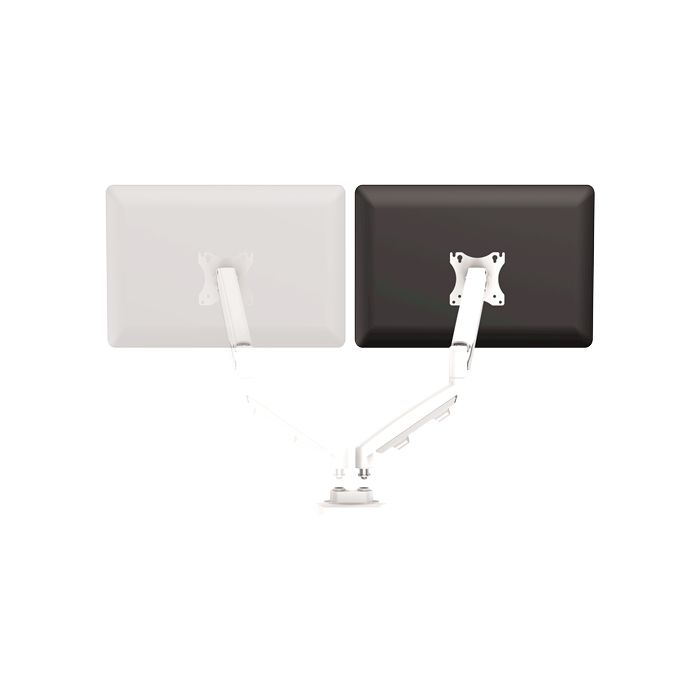 Fellowes Eppa Kit de Conversion para Monitor Doble - Hasta 39" y 8kg - Ajustable con Muelle de Gas - Color Blanco