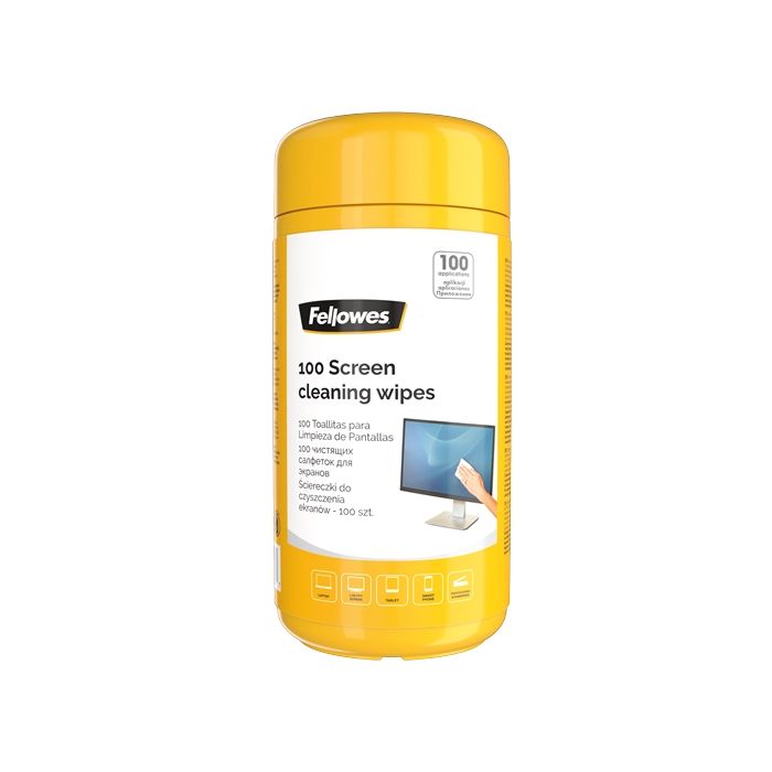 Fellowes Pack de 100 Toallitas de Limpieza para Pantallas