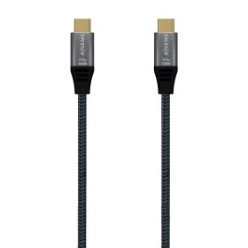 Aisens Cable USB 2.0 Aluminio 5A 100W E-MARK - USB-C/M-USB-C/M - 2.0M - Color Gris
