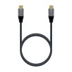 Aisens Cable USB 3.2 Gen2x2 Aluminio 20Gbps 8K@30Hz 5A 100W E-Mark, Tipo USB-C/M-USB-C/M - 1.0m - Color Gris