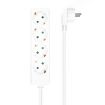 Aisens Regleta Multiple de 4 Tomas sin Interruptor con Cable 3×1.5mm2 - 1.4m - Color Blanco