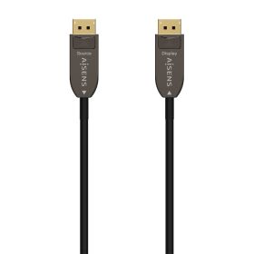 Aisens Cable DisplayPort AOC V1.4 8K@60HZ 4K@120Hz 4:4:4 32.4GBPS - DP/M-DP/M - 30M - Color Negro
