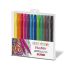 Alpino Color Experience Pack de 12 Rotuladores Doble Punta con Punta Pincel - Forma Triangular Ergonomica - Punta Fine Liner de 0.7mm y Punta Pincel de 2.9mm - Colores Surtidos