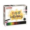 Alpino Color Experience Kit Rotuladores Hand Lettering con 30 unidades - Incluye 1 Rotulador Punta Super Pincel, 1 Rotulador Punta Fina, 1 Rotulador Doble Punta, 1 Lapiz de Grafito, 1 Goma y 24 Rotuladores Pincel - Colores Surtidos