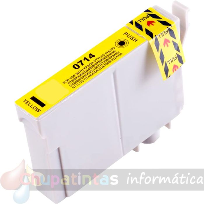 Epson T0714/T0894 Amarillo Cartucho de Tinta Genérico - Reemplaza C13T07144012/C13T08944011-1