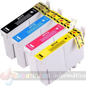 Epson T0615 Pack de 4 Cartuchos de Tinta Genéricos-1
