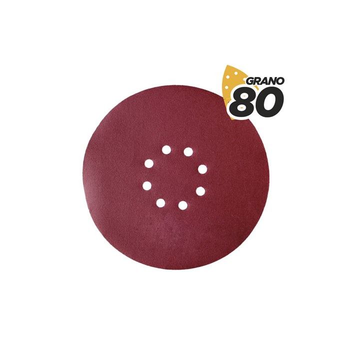 Blim Pack de 5 Lijas con Velcro para Lijadora BL0223 - Grano 80 - Formato Circular