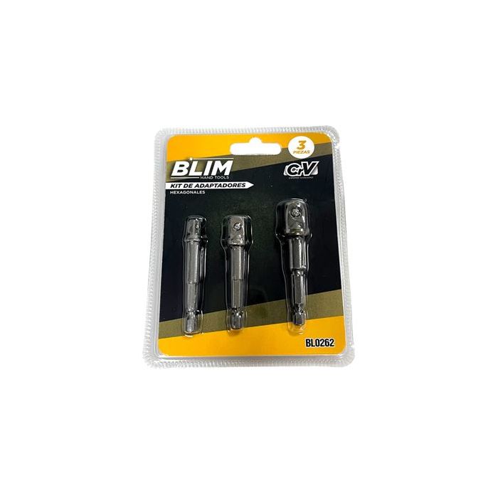 Blim Kit 3 Adaptadores 1/4 Hexagonal A 1/4-3/8-1/2