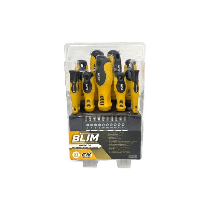 Blim Juego 21 Piezas Destornilladores y Puntas