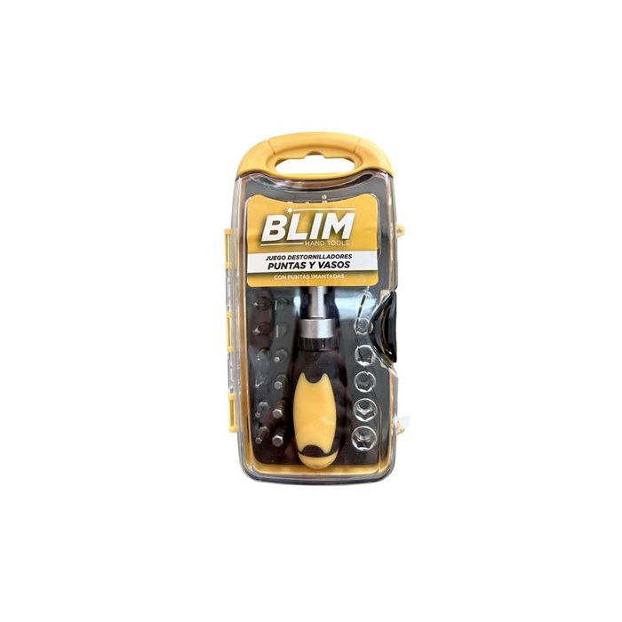 Blim Juego 30 Piezas Destornilladores, Puntas y Vasos