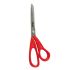 Milan Tijeras Oficina con Cuchilla de Acero Inoxidable - Mango de Plastico Rojo - Longitud 20cm - Color Rojo