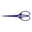 Milan Tijeras Oficina Acid con Cuchilla de Acero Inoxidable - Mango de Plastico Simetrico - Longitud 17cm - Color Azul