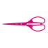 Milan Tijeras Oficina Acid con Cuchilla de Acero Inoxidable - Mango de Plastico Simetrico - Longitud 17cm - Color Rosa
