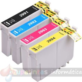 Epson T2996 (29XL) Pack de 4 Cartuchos de Tinta Genéricos: T2991+T2992+T2993+T2994-1