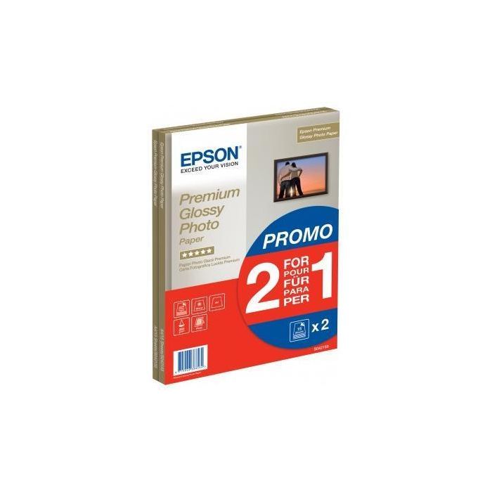 Epson C13S042169 Papel Fotografico A4 255gr - Acabado Brillante - 30 Hojas - para Impresoras de Tinta