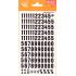 Apli Numeros Transferibles - 12mm - Facil Aplicacion - Negros Intensos - 133 Caracteres - Negro