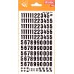 Apli Numeros Transferibles - 12mm - Facil Aplicacion - Negros Intensos - 133 Caracteres - Negro