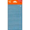 Apli Letras Transferibles Blancas 2.5mm - 730 Caracteres - Facil Aplicacion y Gran Adherencia - Versatil para Diferentes Superficies - Blanco