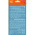 Apli Letras Transferibles Blancas 6mm - 258 Caracteres - Facil Aplicacion - Gran Adherencia - Versatil Blanco