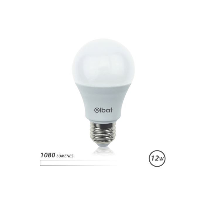 Elbat Bombilla LED A60 - 12W - 1080lm - E27 - Luz Blanca