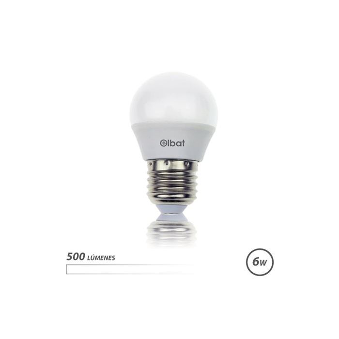 Elbat Bombilla LED G45 - 6W - 500lm - E27 - Luz Blanca