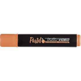 Tratto Video Pastel Marcador Fluorescente - Punta Biselada - Tinta al Agua - Secado Rapido - Color Naranja Albaricoque