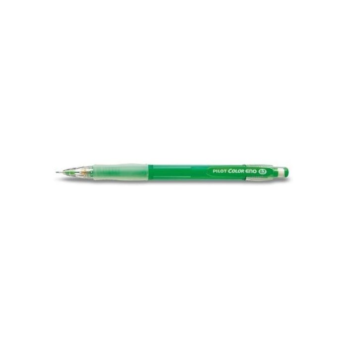 Pilot Portaminas Color Eno H-197 - Trazo 0.7mm - Grip de Goma - Goma de Borrar - Mina Color Verde