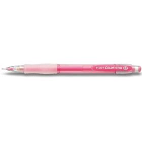Pilot Portaminas Color Eno H-197 - Trazo 0.7mm - Grip de Goma - Goma de Borrar - Mina Color Rosa