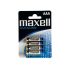 Maxell Pack de 4 Pilas Alcalinas LR03 AAA 1.5V