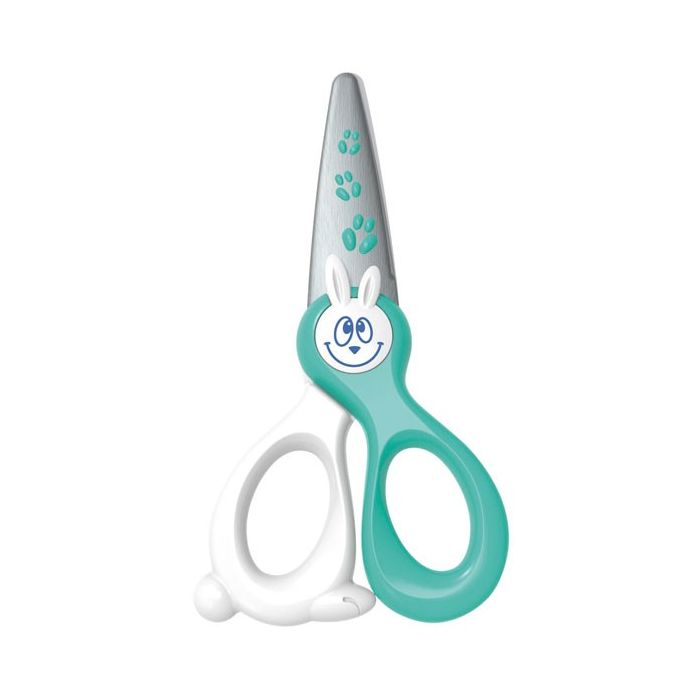 Maped Kidikut Tijera Escolar Punta Redonda - Cuchillas en Fibra de Vidrio - Mango de Plastico Simetrico - 12 cm. - Colores Surtidos - Caja Expositora de 20 ud.