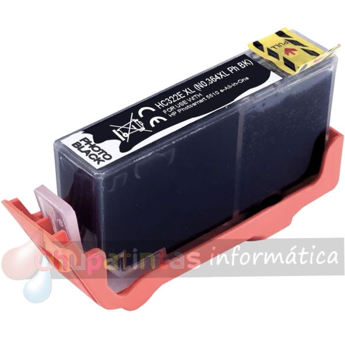 HP 364XL Negro Photo Cartucho de Tinta Genérico - Reemplaza CB322EE/CB317EE-1