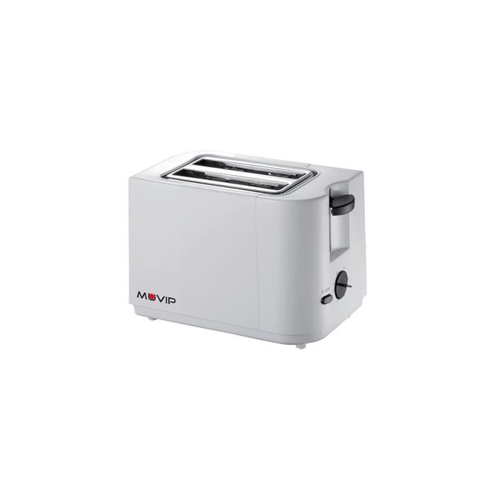Muvip Tostadora de Pan 700W - Capacidad para 2 Rebanadas - 6 Niveles de Tostado - Parada Automatica y Manual