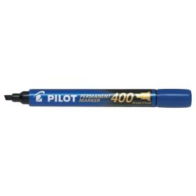 Pilot Rotulador Permanente 400 - Punta Biselada 4,5mm - Trazo 4mm - Color Azul