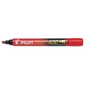 Pilot Rotulador Permanente 400 - Punta Biselada 4,5mm - Trazo 4mm - Color Rojo