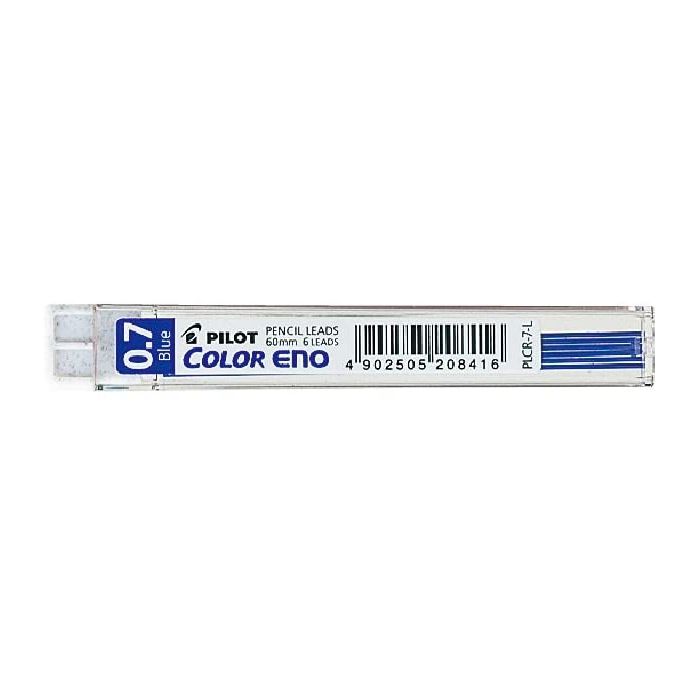 Pilot Pack de 6 Minas para Portaminas Color Eno H-197 0.7mm - Minas Color Azul