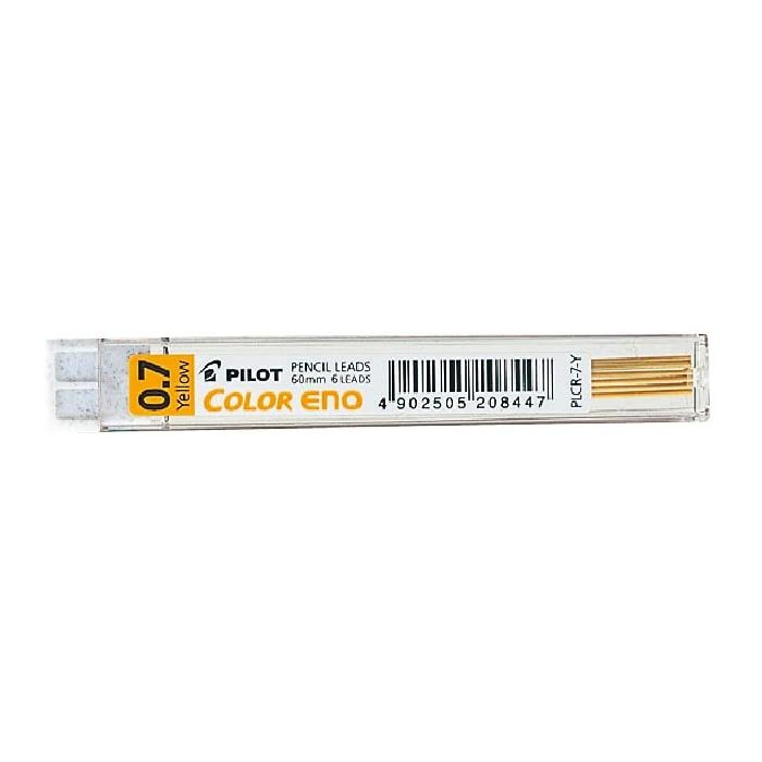 Pilot Pack de 6 Minas para Portaminas Color Eno H-197 0.7mm - Minas Color Amarillo