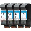 HP 45/15 Negro Pack de 4 Cartuchos de Tinta Pigmentada Genericos