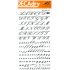 Apli Letras y Numeros Transferibles Super 12mm - 179 Caracteres - Negros Intensos