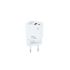 Tooq Cargador de Pared USB-C/PD + USB-A/QC 20W - Color Blanco