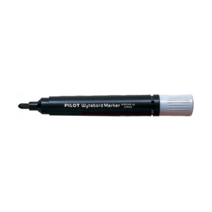 Pilot Rotulador para Pizarra Blanca - Punta Redonda de 4mm - Trazo de 1.8mm - Recargable - Tinta con Base de Alcohol - Borrable en Seco - Color Negro