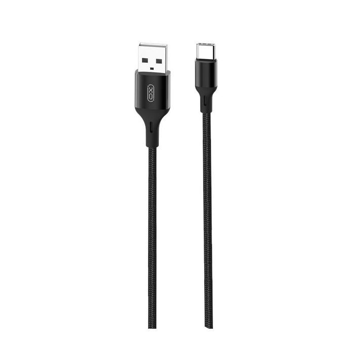XO Cable USB-A Macho a Tipo C - 2.4A - Carga + Transmision de Datos Alta Velocidad - 2m - Color Negro