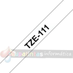 Brother TZe111 Cinta Laminada Original de Etiquetas - Texto negro sobre fondo transparente - Ancho 6mm x 8 metros-3