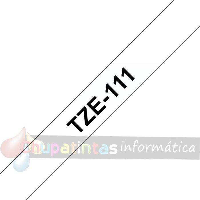 Brother TZe111 Cinta Laminada Original de Etiquetas - Texto negro sobre fondo transparente - Ancho 6mm x 8 metros-3