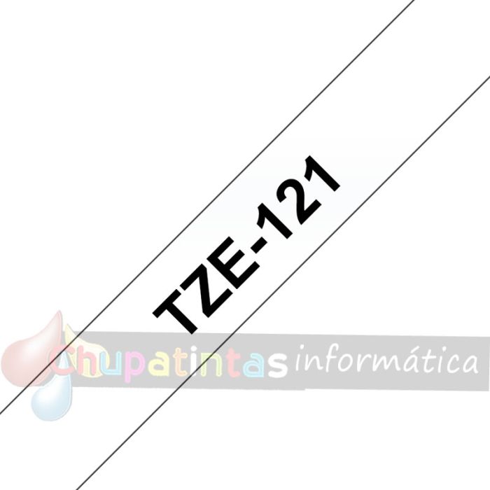Brother TZe121 Cinta Laminada Original de Etiquetas - Texto negro sobre fondo transparente - Ancho 9mm x 8 metros-3